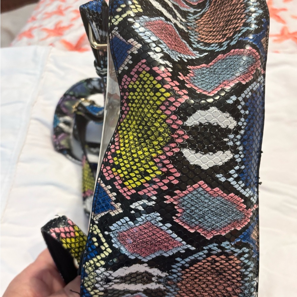 Source Unknown Vibrant Snake Print Backpack - image 5